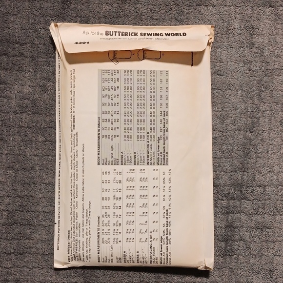 1960s UNCUT Size 18-20-22 Misses' Dresses Butterick Vintage Pattern, Boho Retro - Picture 4 of 8